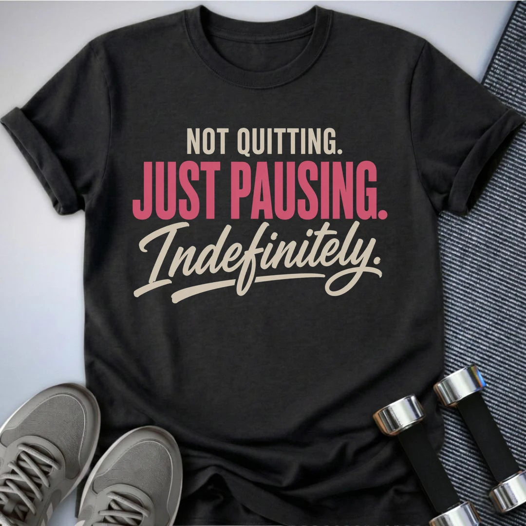 Printify T-Shirt S / Dark Grey Heather Just Pausing T-Shirt