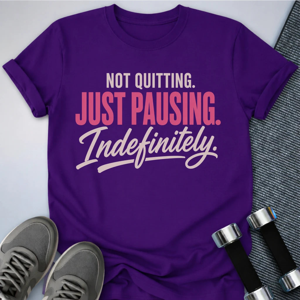 Printify T-Shirt S / Team Purple Just Pausing T-Shirt