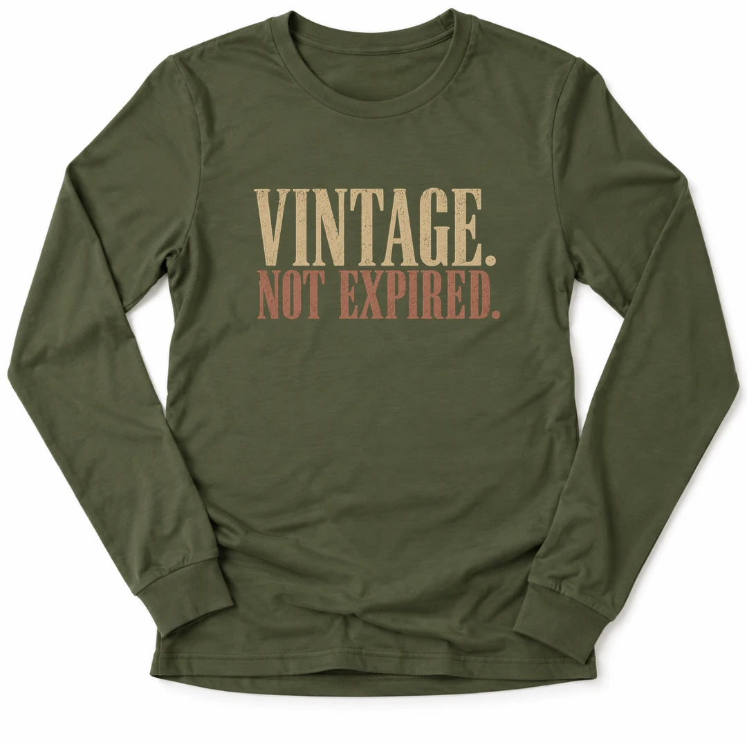 Printify Long-sleeve Military Green / M Just Vintage Long Sleeve