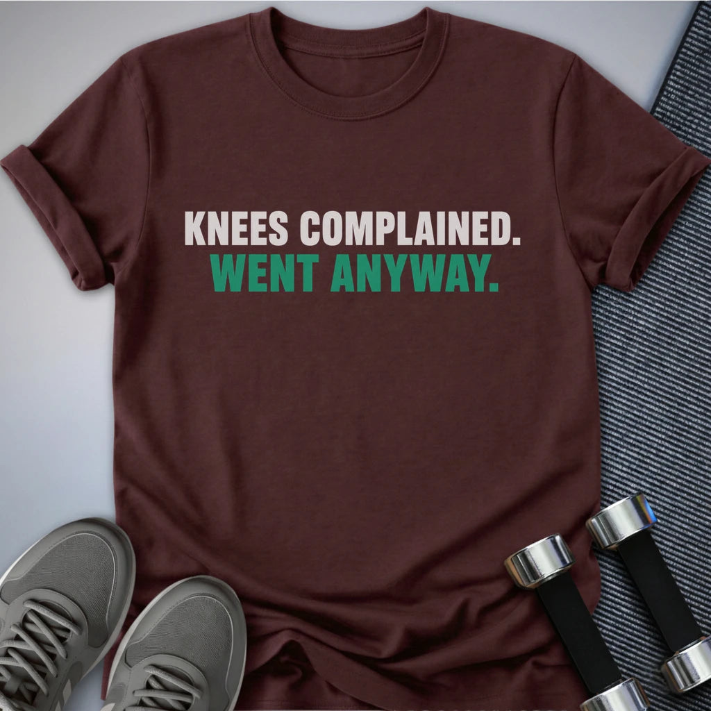 Printify T-Shirt S / Maroon Knees Complained T-Shirt