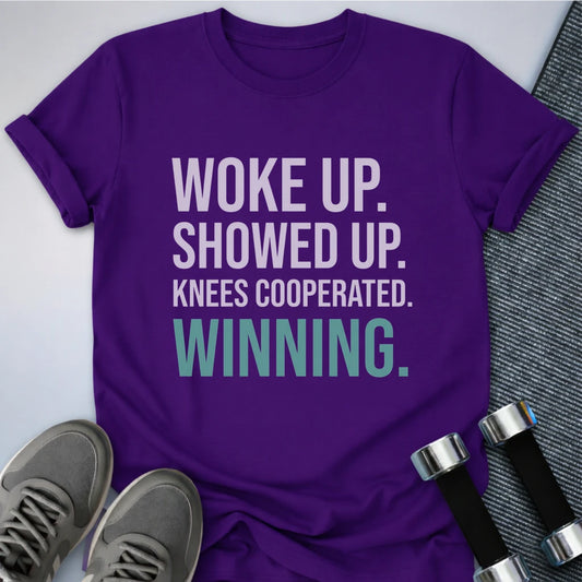 Printify T-Shirt S / Team Purple Knees Cooperated T-Shirt