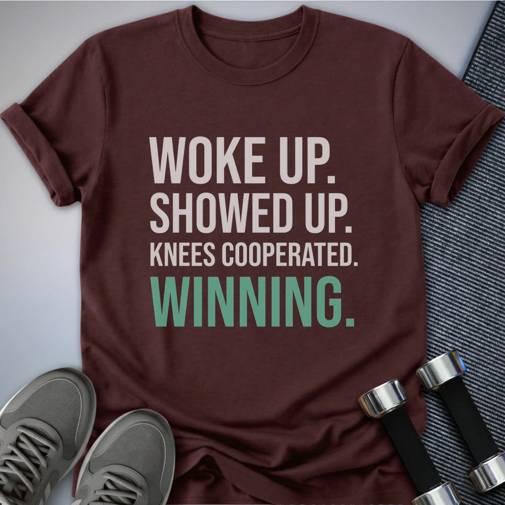 Printify T-Shirt S / Maroon Knees Cooperated T-Shirt