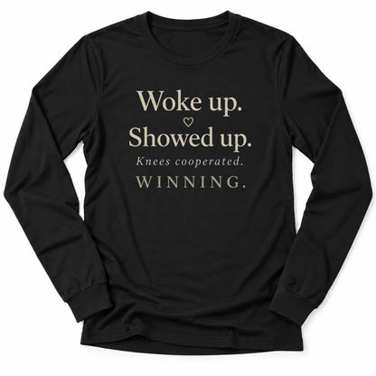 Printify Long-sleeve Black / S Knees Winning Soft Long Sleeve