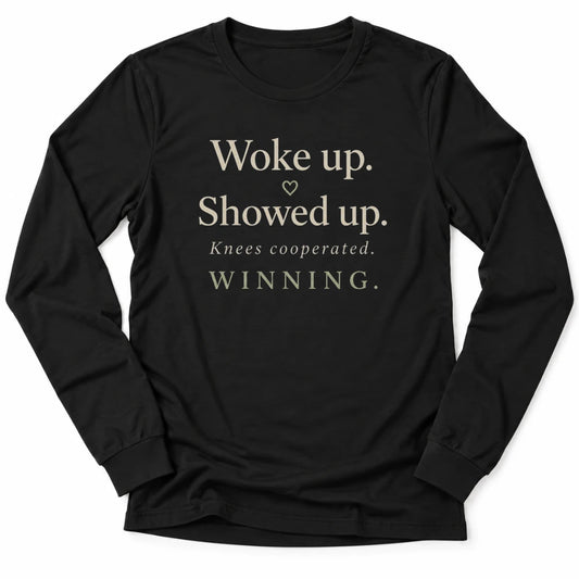 Printify Long-sleeve Black / S Knees Winning Soft Long Sleeve