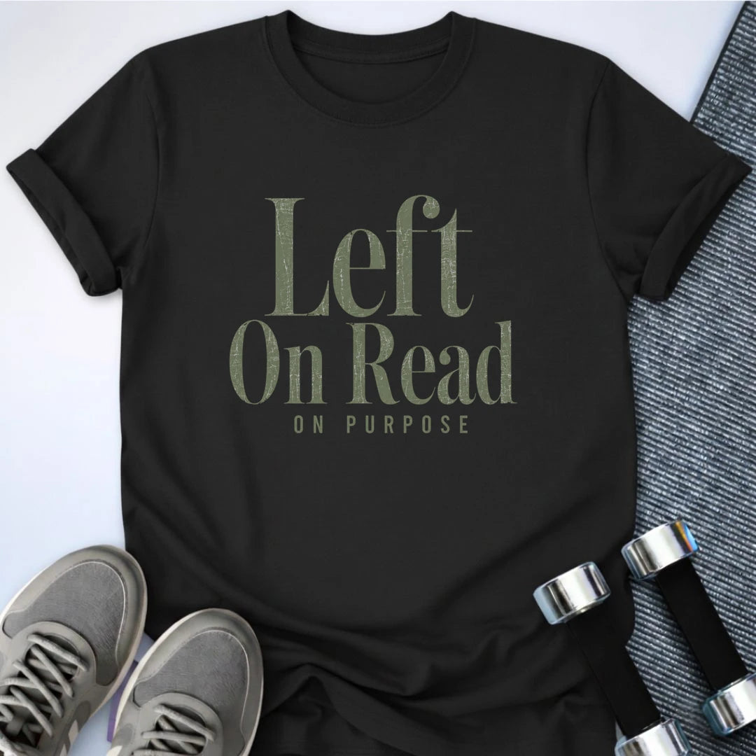 Printify T-Shirt S / Black Lef On Read T-Shirt