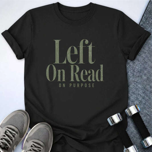 Printify T-Shirt S / Black Lef On Read T-Shirt
