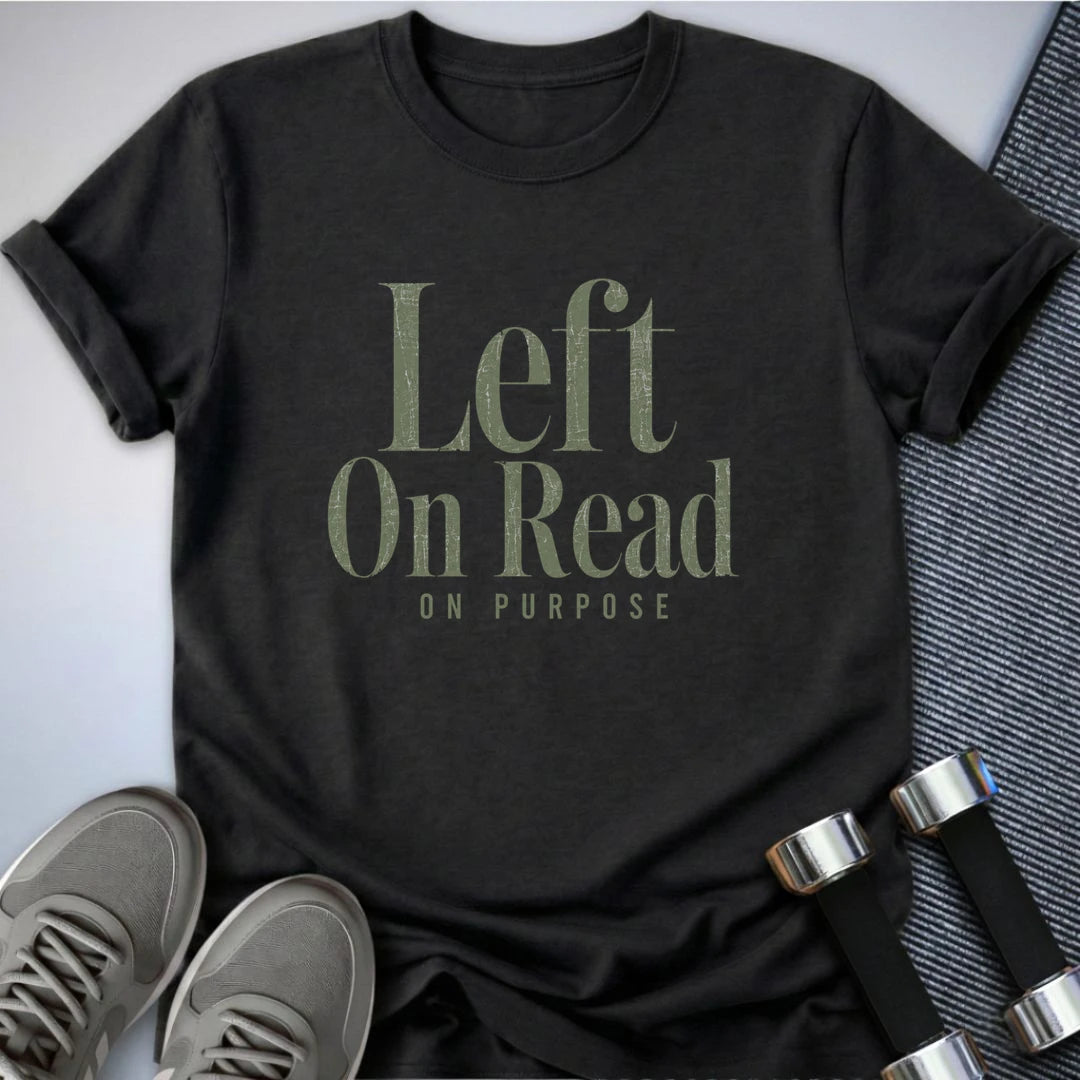 Printify T-Shirt S / Dark Grey Heather Lef On Read T-Shirt