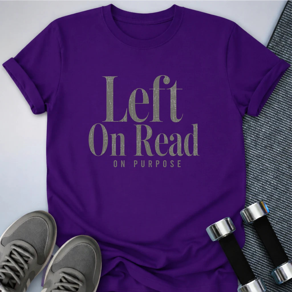 Printify T-Shirt S / Team Purple Lef On Read T-Shirt