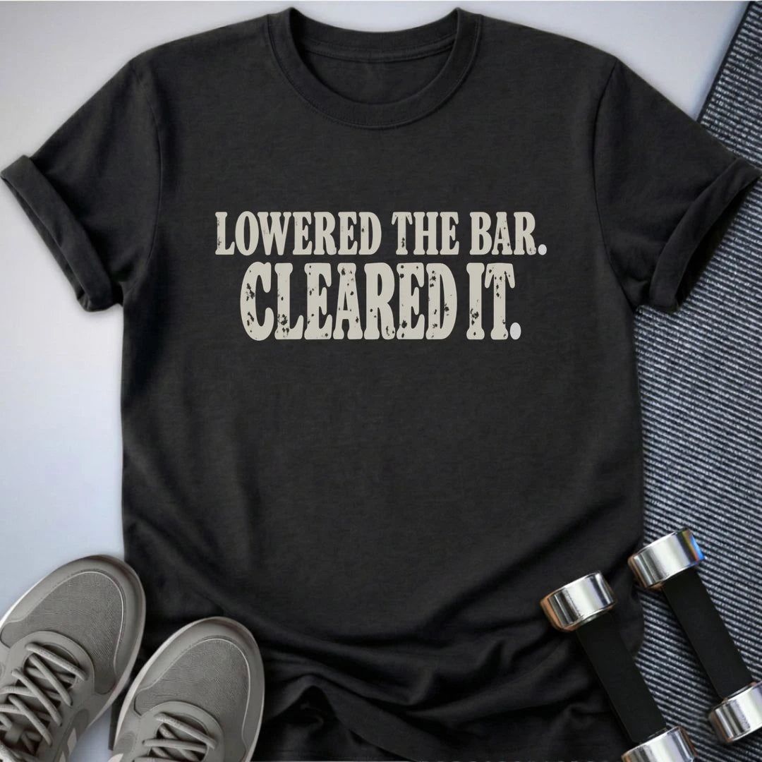 Printify T-Shirt Dark Grey Heather / S Lowered The Bar T-Shirt