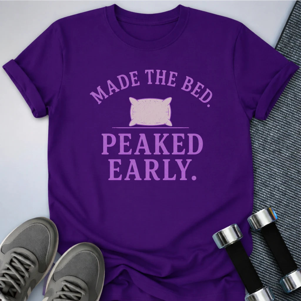 Printify T-Shirt S / Team Purple Made The Bed T-Shirt