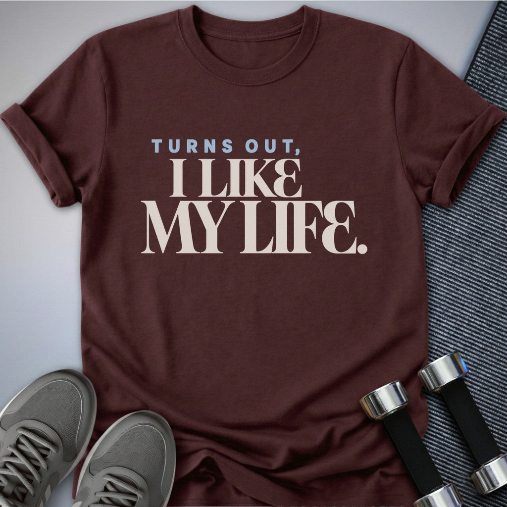 Printify T-Shirt Maroon / S Turns Out T-Shirt