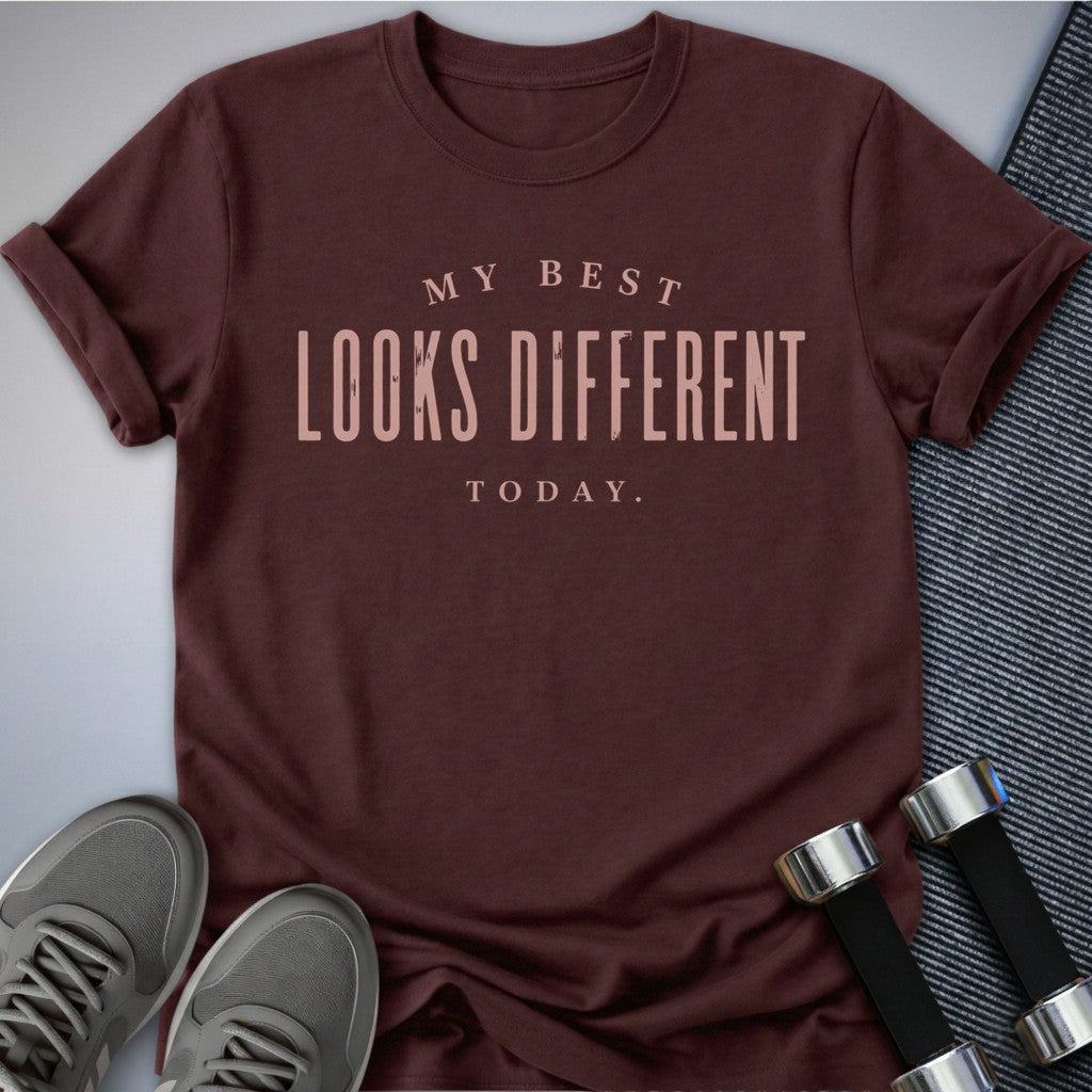 Printify T-Shirt Maroon / S Best Looks Different T-Shirt