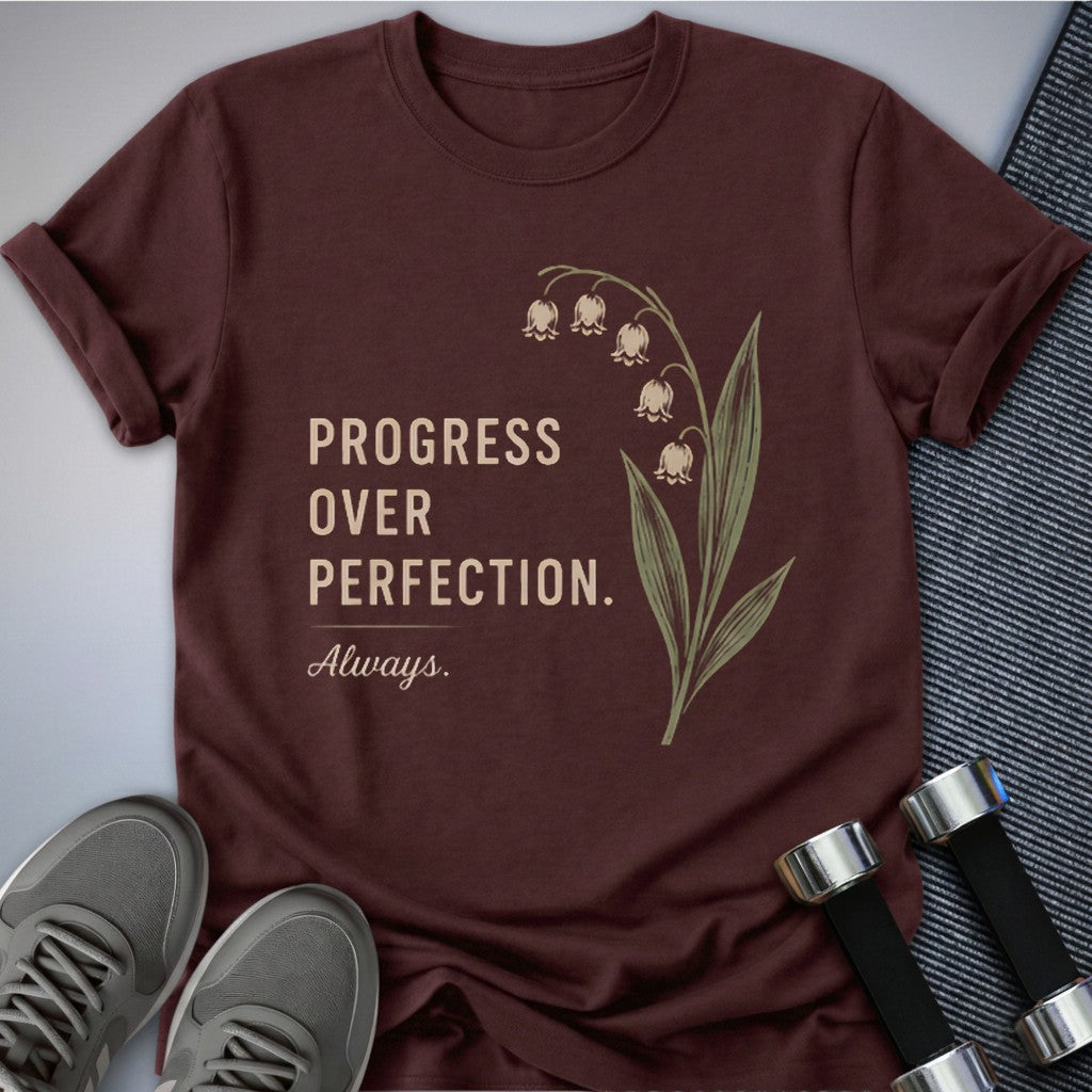 Printify T-Shirt Maroon / S Good Enough Bloom