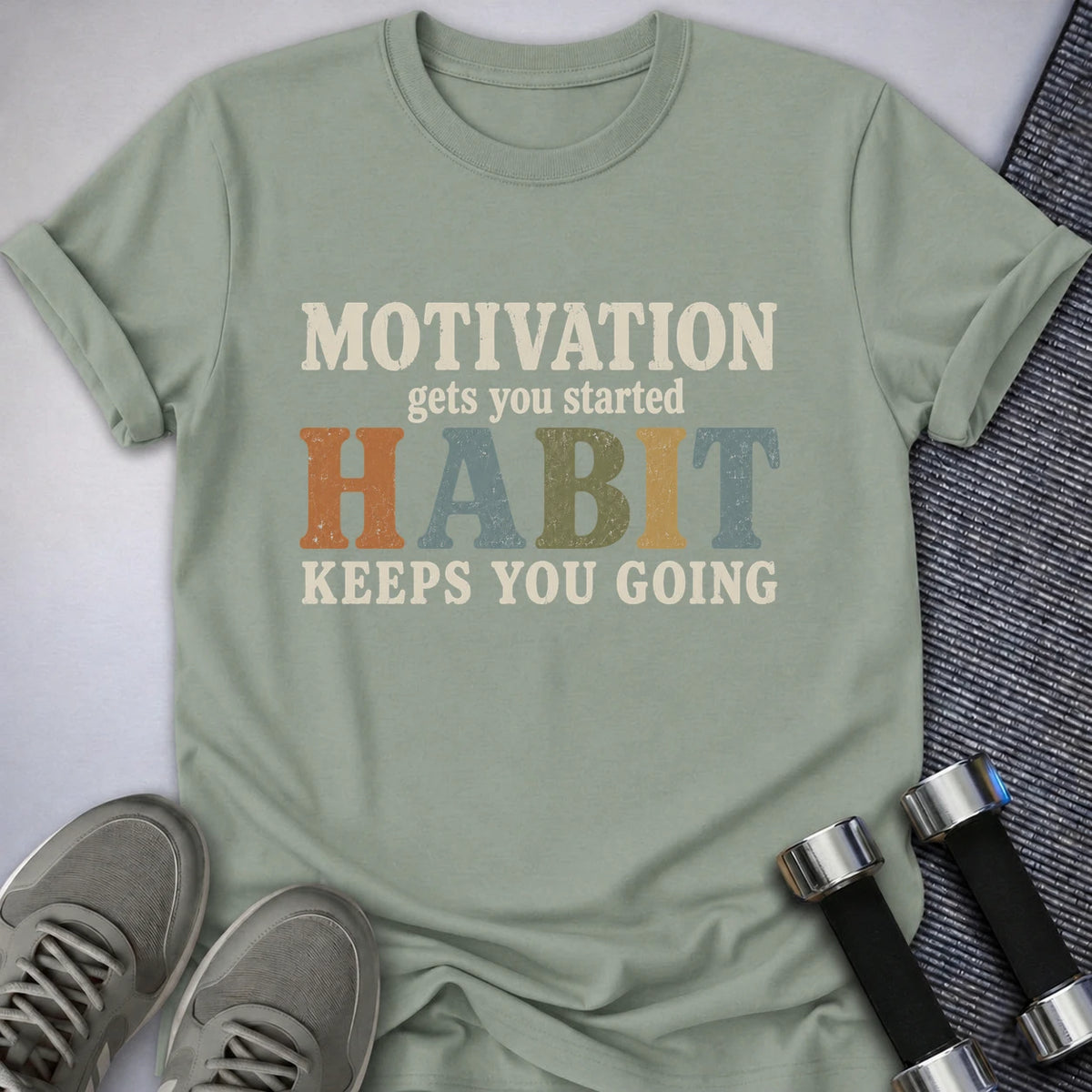 Printify T-Shirt Sage / S Motivational Habits T-Shirt