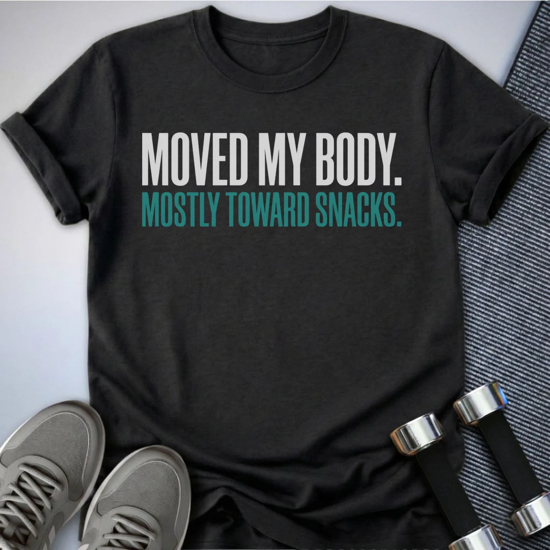 Printify T-Shirt XS / Dark Grey Heather Moved My Body T-Shirt