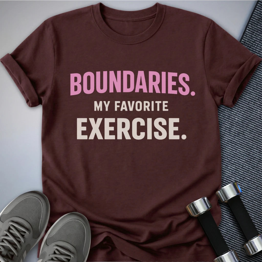 Printify T-Shirt S / Maroon My Favorite Exercise T-Shirt