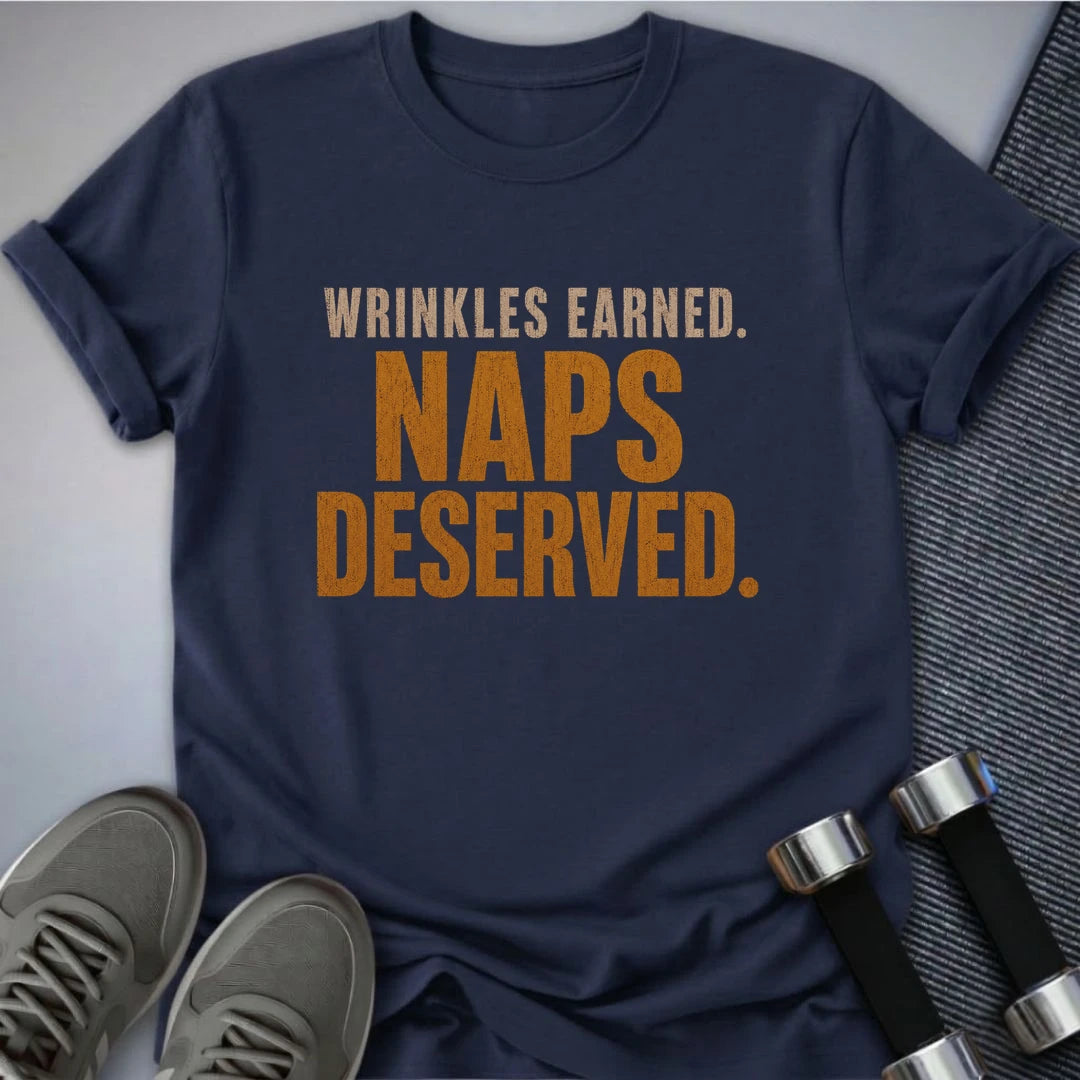 Printify T-Shirt S / Navy Naps Deserved T-Shirt