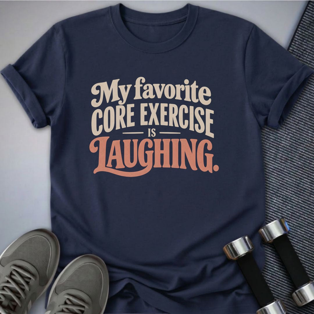 Printify T-Shirt Navy / S Core Laughing T-Shirt