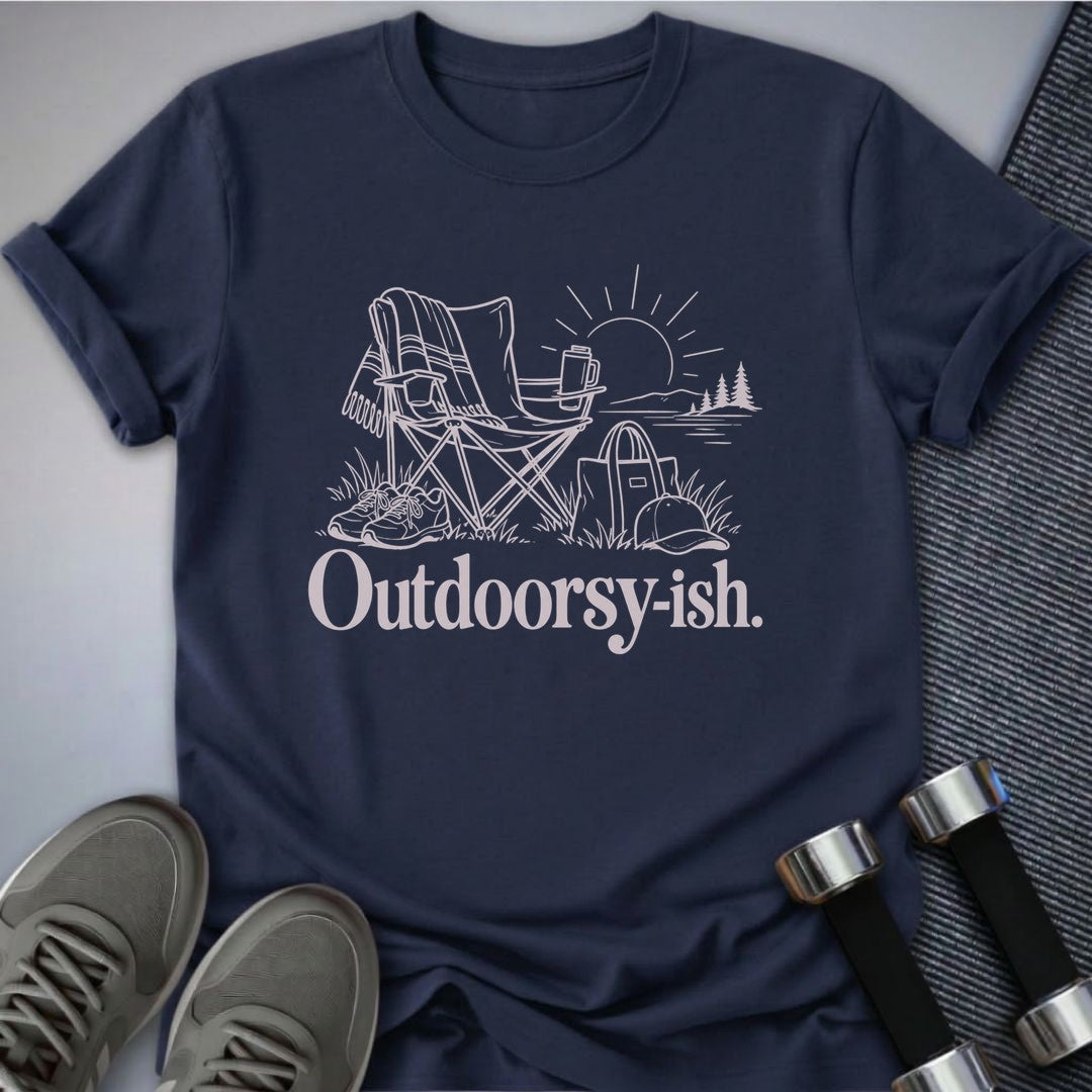 Printify T-Shirt Navy / S Outdoorsy-ish T-Shirt