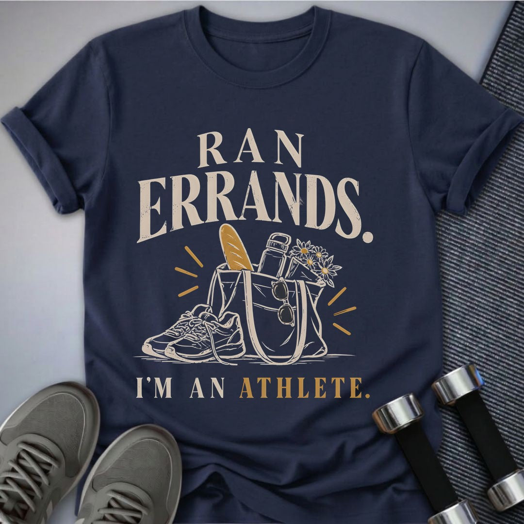 Printify T-Shirt Navy / S Ran Errands T-Shirt