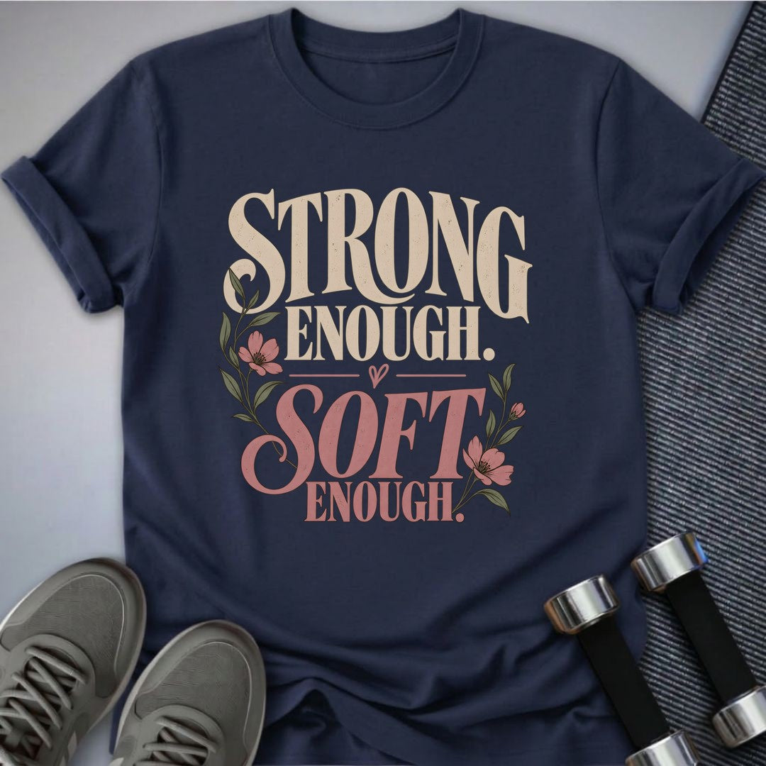 Printify T-Shirt Navy / S Soft Strong T-Shirt