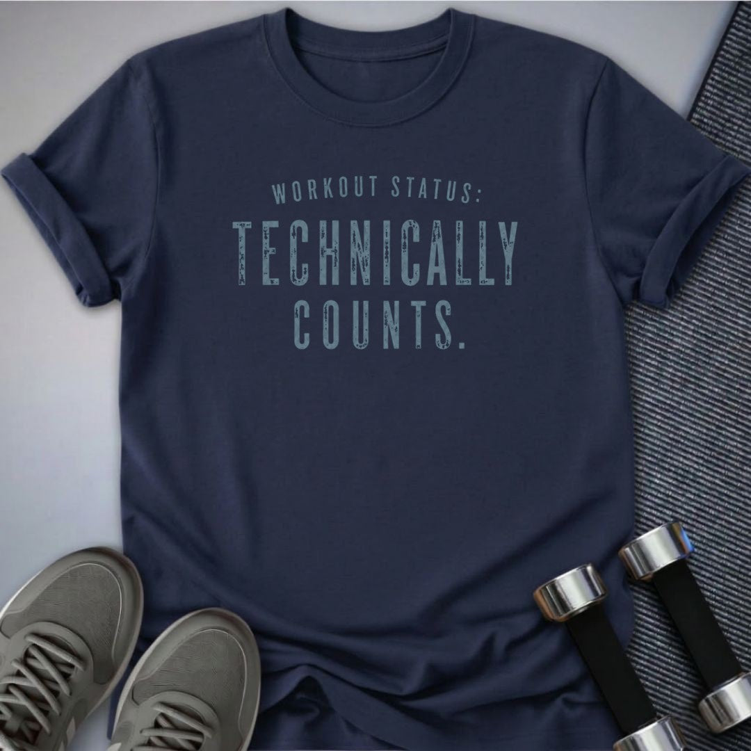 Printify T-Shirt Navy / S Technically It Counts T-Shirt