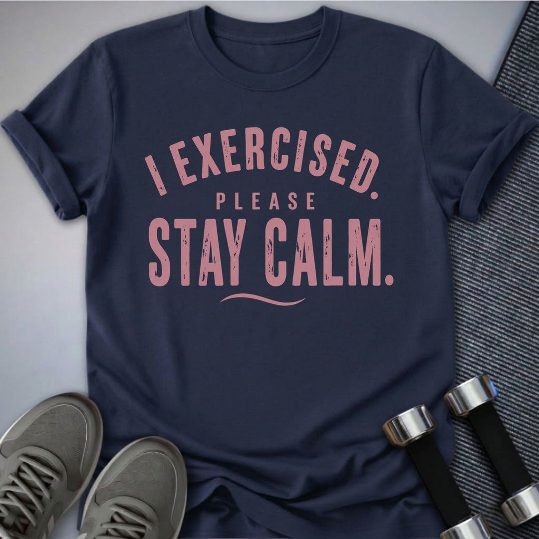 Printify T-Shirt Navy / S Stay Calm T-Shirt