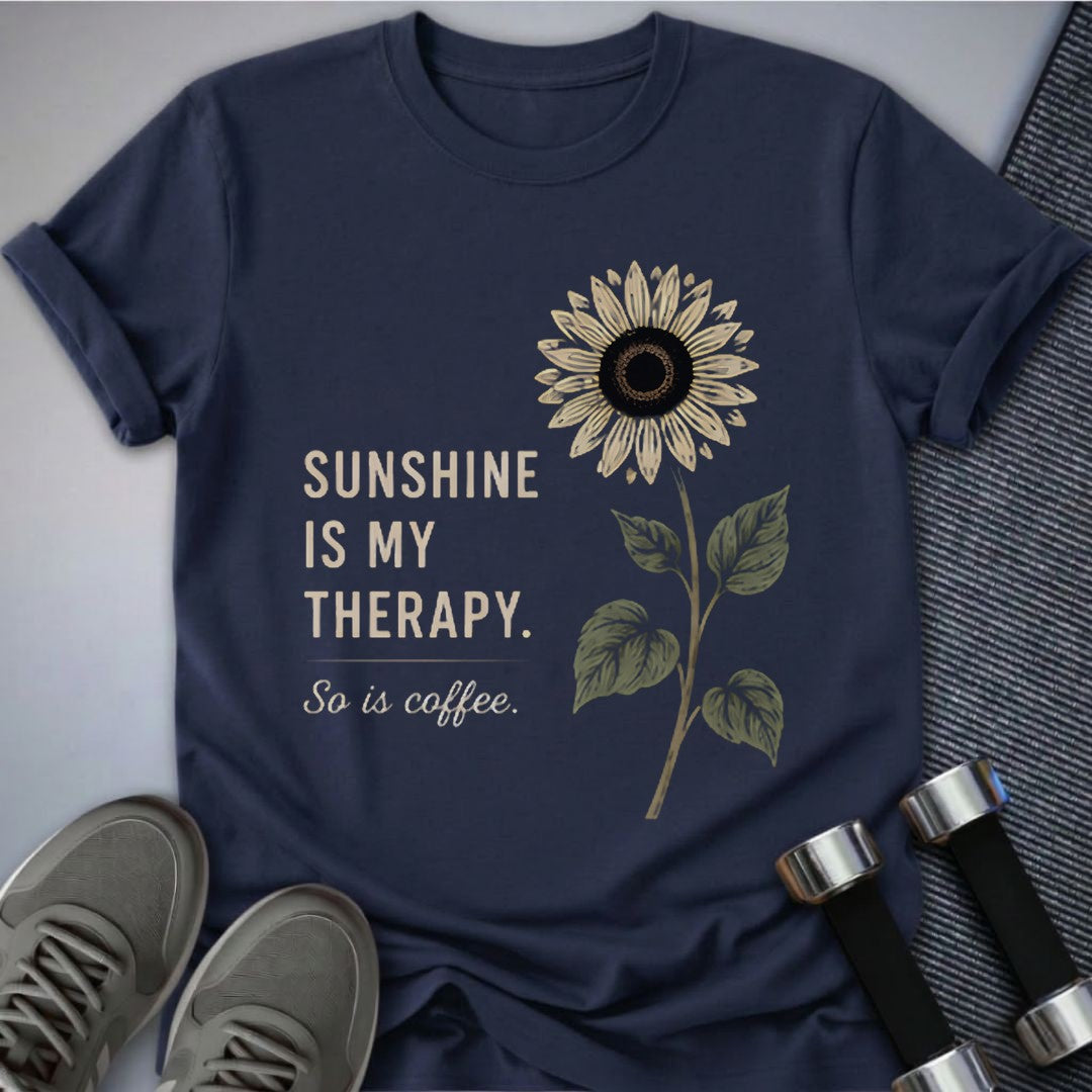 Printify T-Shirt Navy / S Sunshine Therapy