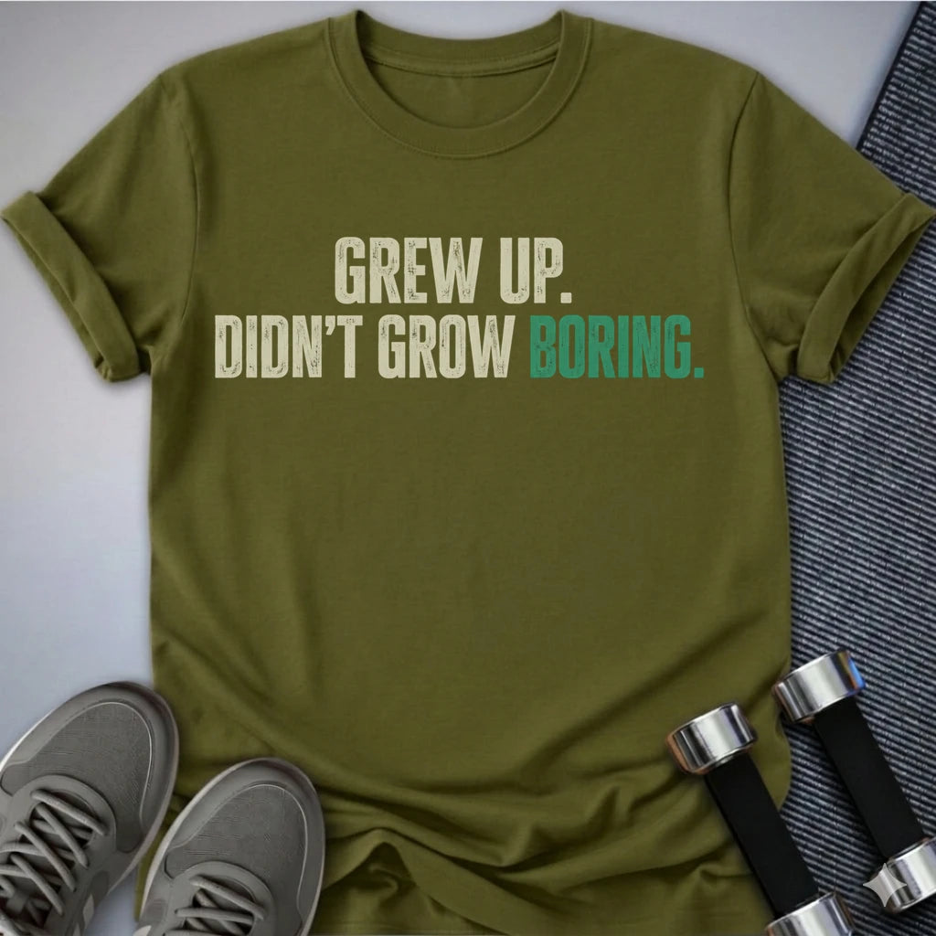 Printify T-Shirt S / Olive Never Boring T-Shirt