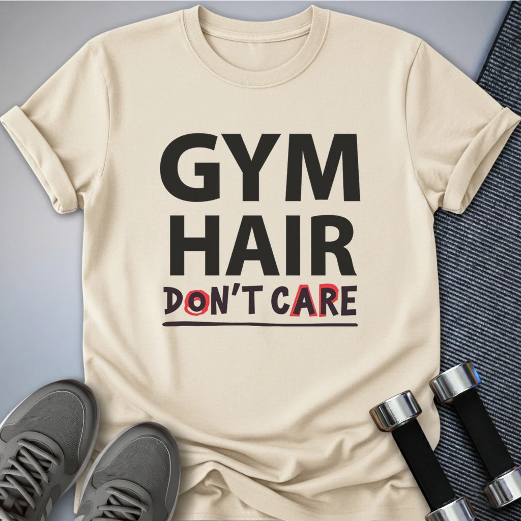 Printify T-Shirt Natural / S Gym Hair T-Shirt