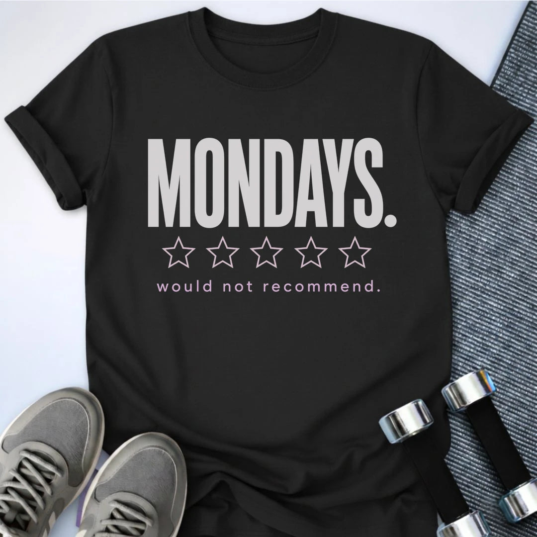 Printify T-Shirt S / Black No for Monday T-Shirt