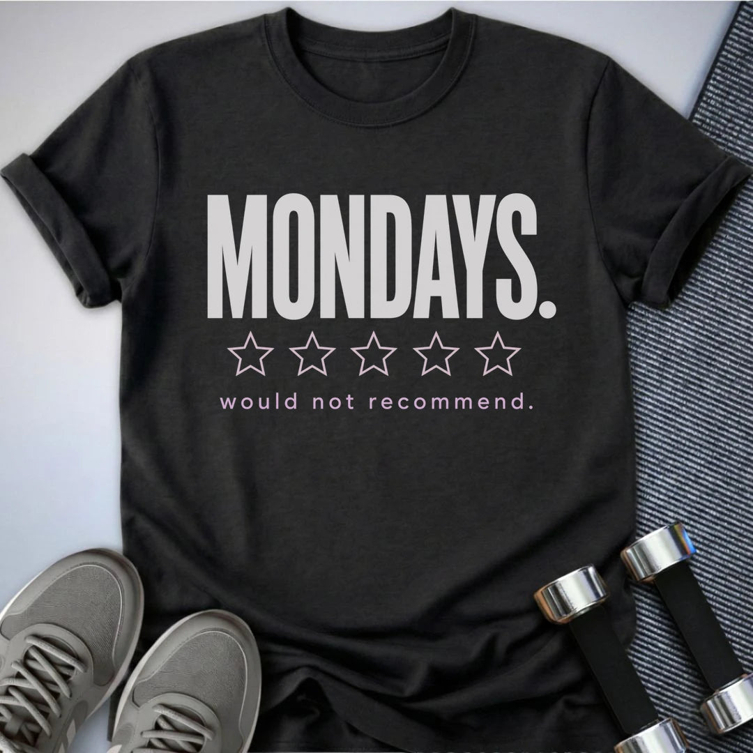Printify T-Shirt S / Dark Grey Heather No for Monday T-Shirt