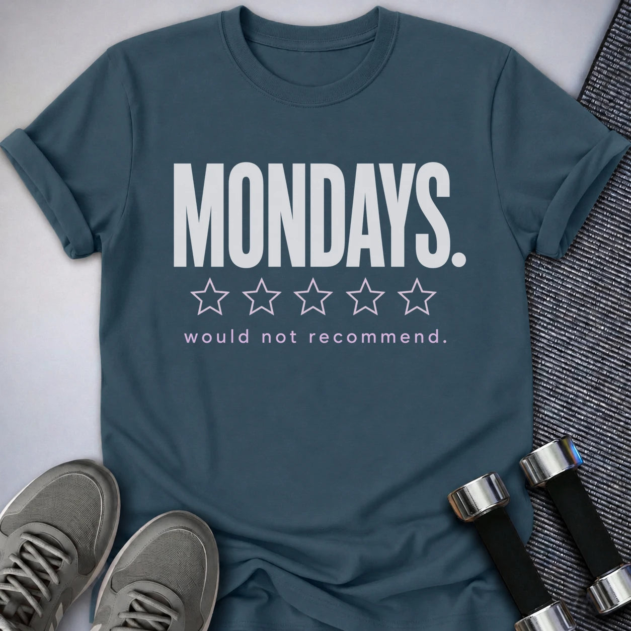 Printify T-Shirt S / Deep Teal No for Monday T-Shirt