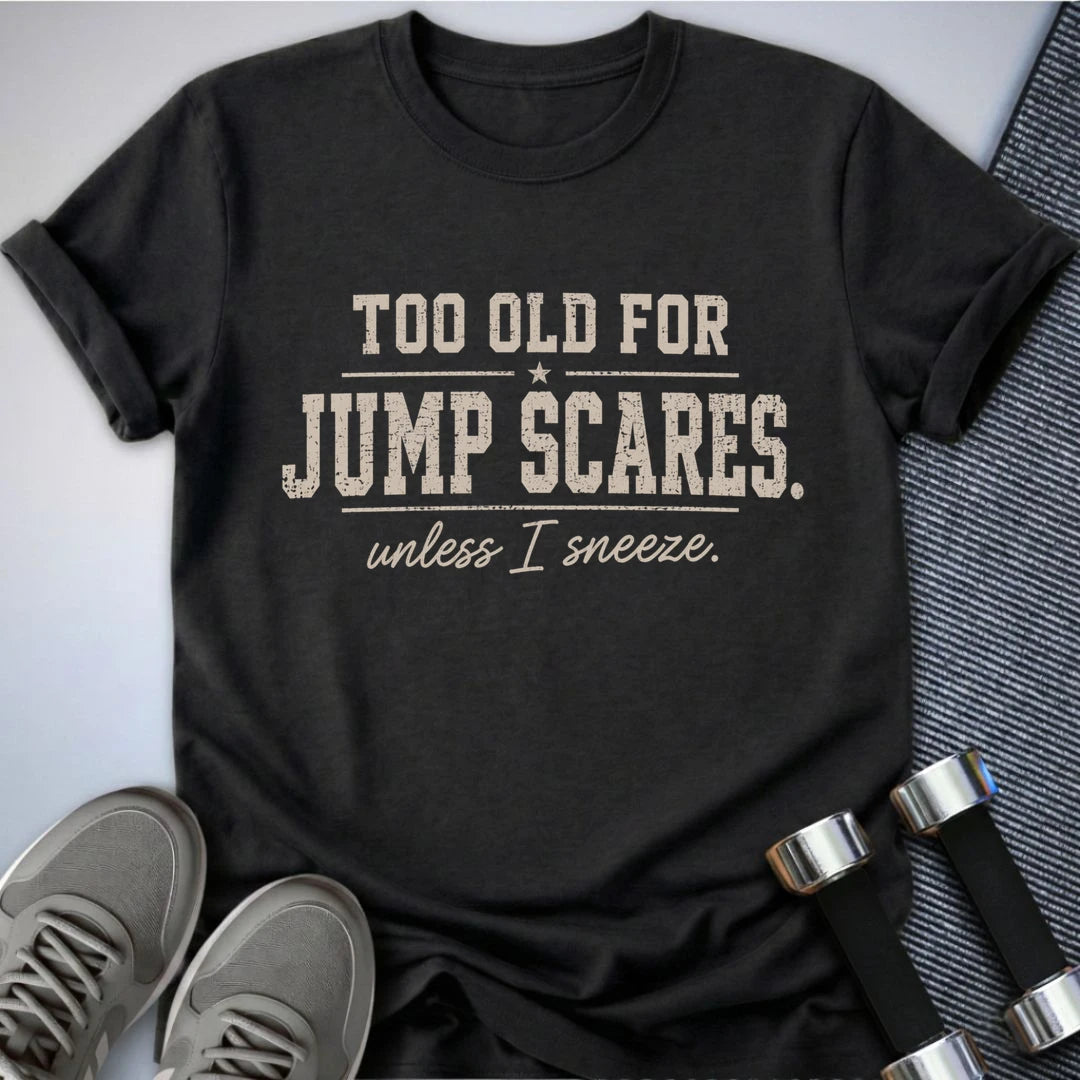 Printify T-Shirt S / Dark Grey Heather No Jump Scare T-Shirt