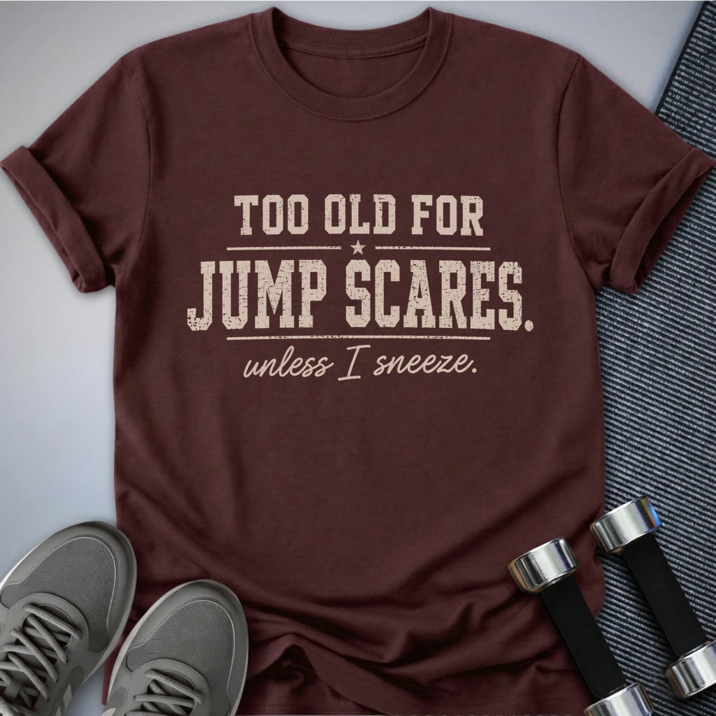 Printify T-Shirt S / Maroon No Jump Scare T-Shirt
