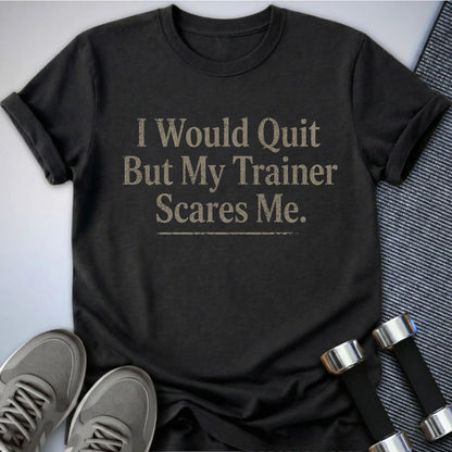Printify T-Shirt Dark Grey Heather / S No Quitting T-Shirt