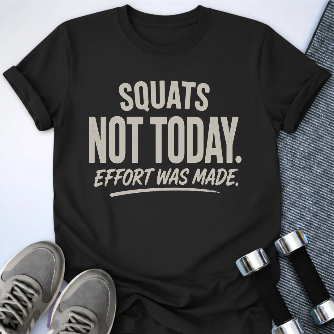 Printify T-Shirt No Squats Today T-Shirt