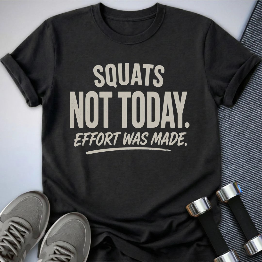 Printify T-Shirt No Squats Today T-Shirt