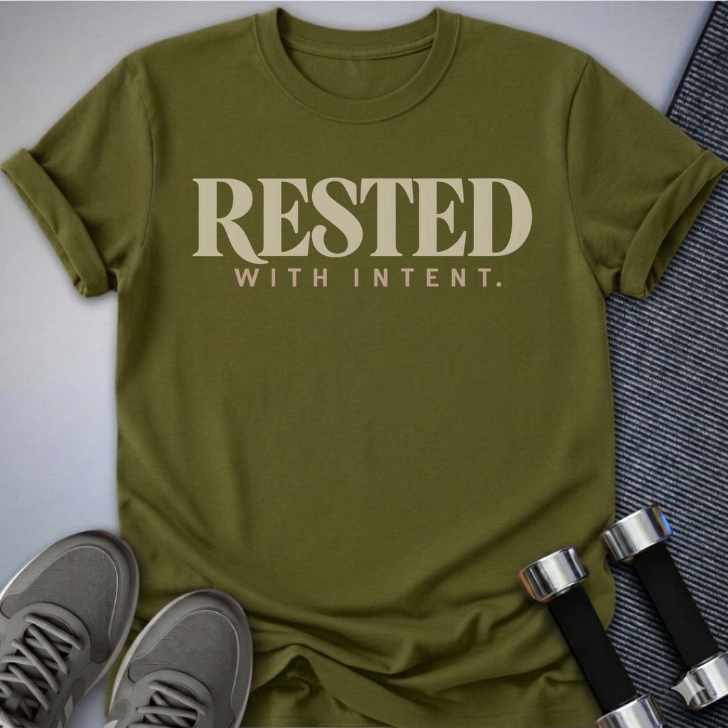 Printify T-Shirt Olive / S Intentional Rest T-Shirt