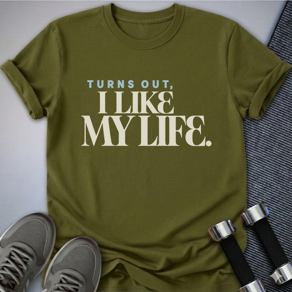 Printify T-Shirt Olive / S Turns Out T-Shirt