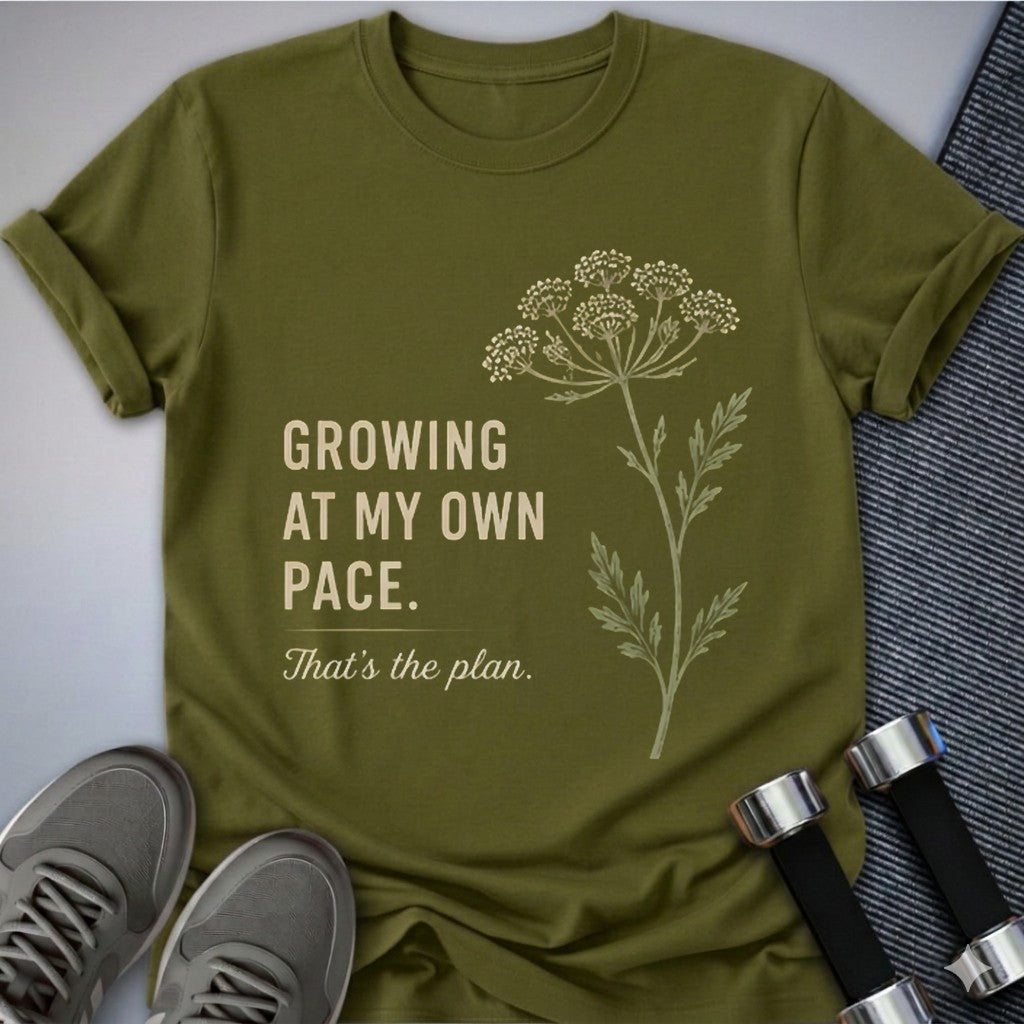 Printify T-Shirt Olive / S Own Pace T-Shirt