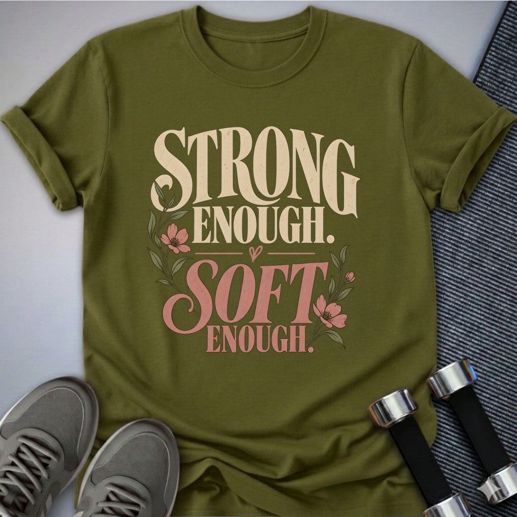 Printify T-Shirt Olive / S Soft Strong T-Shirt