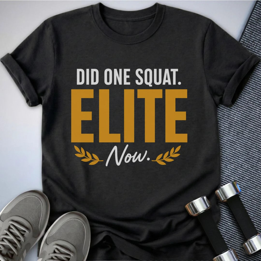 Printify T-Shirt S / Dark Grey Heather One Elite Squat T-Shirt
