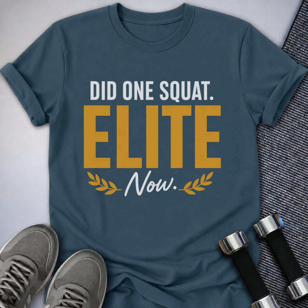 Printify T-Shirt S / Deep Teal One Elite Squat T-Shirt