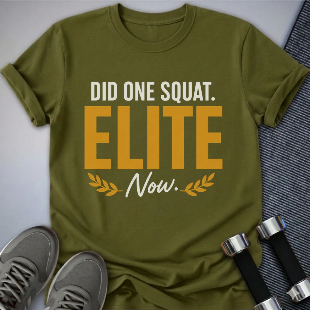 Printify T-Shirt S / Olive One Elite Squat T-Shirt
