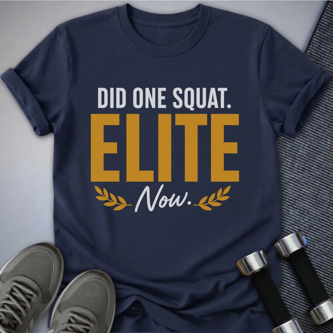 Printify T-Shirt S / Navy One Elite Squat T-Shirt
