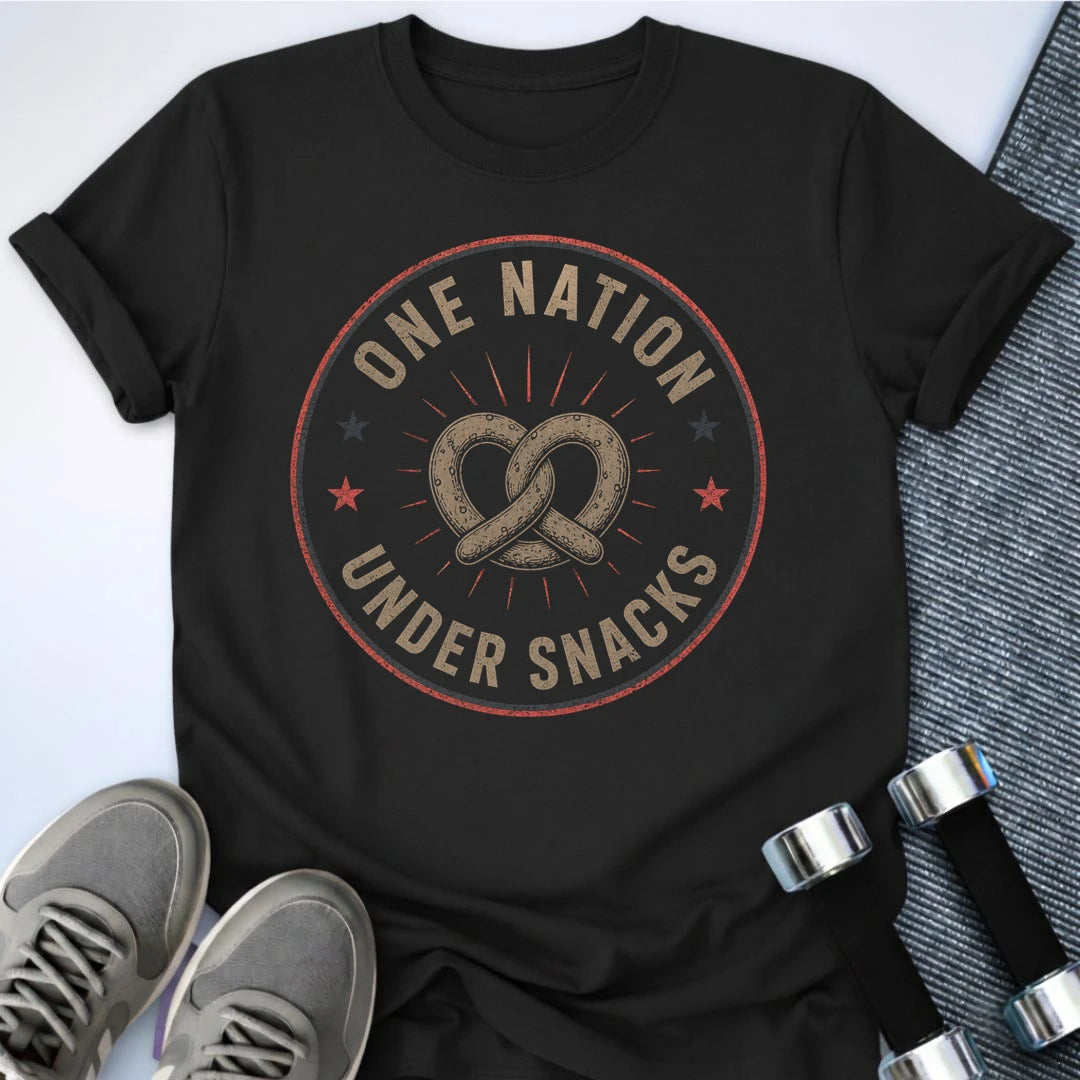 Printify T-Shirt S / Black One Nation & Snacks T-Shirt
