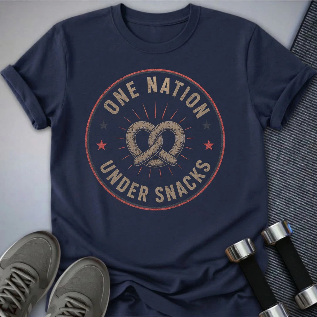 Printify T-Shirt S / Navy One Nation & Snacks T-Shirt