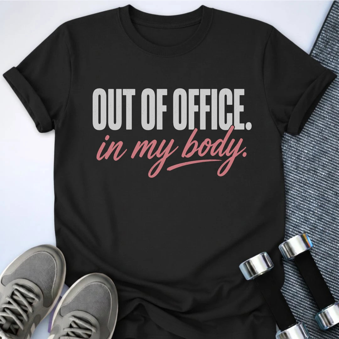 Printify T-Shirt S / Black Out of Office T-Shirt