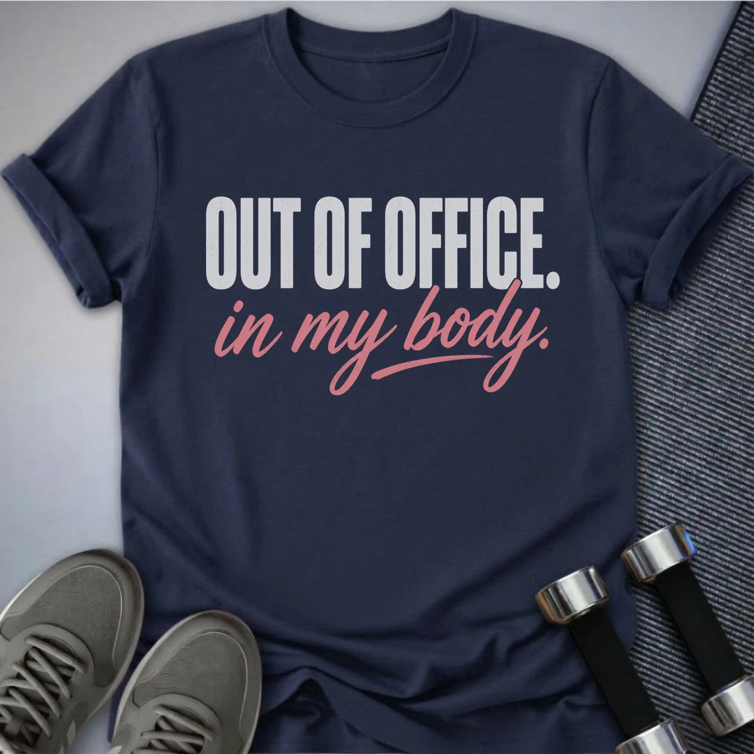 Printify T-Shirt S / Navy Out of Office T-Shirt